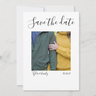 Minimalistische elegante save the date kaart