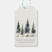 Minimalistische elegante Scandinavische kerstboom Cadeaulabel (Voorkant)
