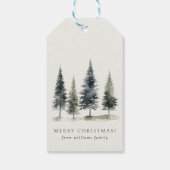 Minimalistische elegante Scandinavische kerstboom Cadeaulabel (Achterkant)