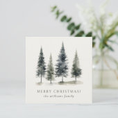 Minimalistische elegante Scandinavische kerstboom Feestdagenkaart (Staand voorkant)