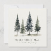 Minimalistische elegante Scandinavische kerstboom Feestdagenkaart (Voorkant)