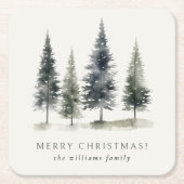 Minimalistische elegante Scandinavische kerstboom Kartonnen Onderzetters (Voorkant)