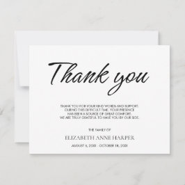 Minimalistische Elegante Script Bedankkaart Na De RSVP Kaartje