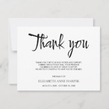 Minimalistische Elegante Script Bedankkaart Na De