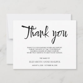 Minimalistische Elegante Script Bedankkaart Na De RSVP Kaartje