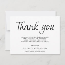 Minimalistische Elegante Script Bedankkaart Na Een RSVP Kaartje