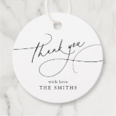 Minimalistische Elegante Script Bedankt Bedankjes Labels (Voorkant)
