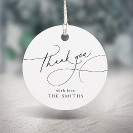 Minimalistische Elegante Script Bedankt  Bedankjes Labels