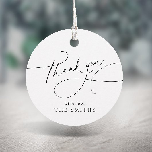 Minimalistische Elegante Script Bedankt Bedankjes Labels