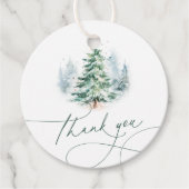Minimalistische Elegante Script Bedankt Favorietla Bedankjes Labels (Voorkant)