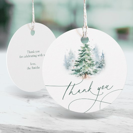 Minimalistische Elegante Script Bedankt Favorietla Bedankjes Labels