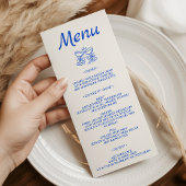 Minimalistische Elegante Script Bruiloftsmenu Menu