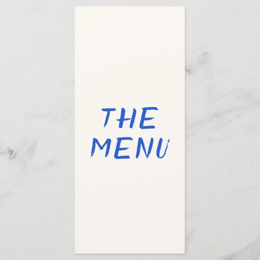 Minimalistische Elegante Script Bruiloftsmenu Menu (Achterkant)