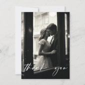 Minimalistische Elegante Script Foto Dankkaart Bedankkaart (Voorkant)