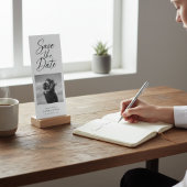 Minimalistische Elegante Script Foto Trouwdag Boek Save The Date