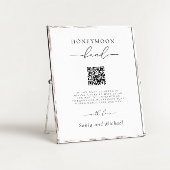 Minimalistische Elegante Script Honeymoon Fund Bru Poster