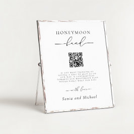 Minimalistische Elegante Script Honeymoon Fund Bru Poster