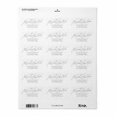 Minimalistische Elegante Script Kerst Retouradres Etiket (Full Sheet)