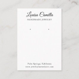 Minimalistische Elegante Script Oorbellen Displayk Visitekaartje