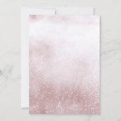 Minimalistische Elegante Script Roze Goud Bewaar D Kaart (Achterkant)