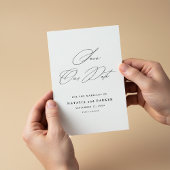 Minimalistische Elegante Script Save the Date