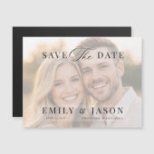 Minimalistische Elegante Script Save the Date Kaar (Voorkant / Achterkant)