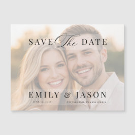 Minimalistische Elegante Script Save the Date Kaar