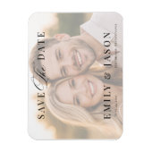 Minimalistische Elegante Script Save the Date Kaar Magneet (Verticaal)