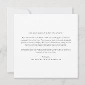 Minimalistische Elegante Script Trouwfoto Bedankkaart (Achterkant)