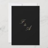 Minimalistische Elegante Script Zwarte Moslim Brui Kaart (Achterkant)