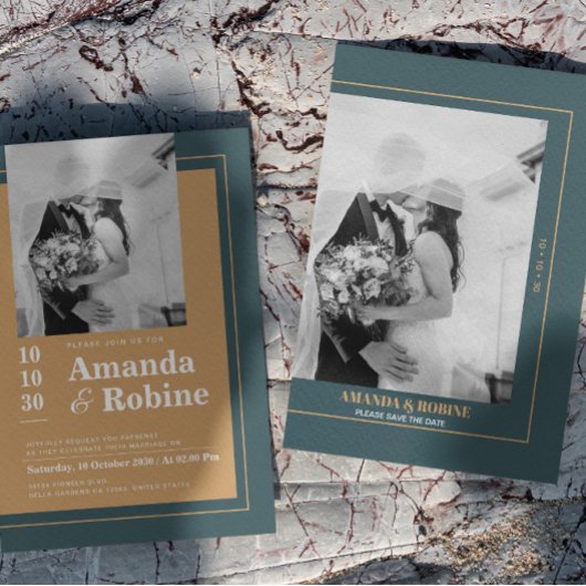 Minimalistische Elegante Sluier Kus Fotobruiloft Kaart