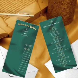 Minimalistische Elegante Smaragd & Gouden Trouwpro