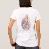 Minimalistische & Elegante Squid Art Wit T-shirt (Achterkant)