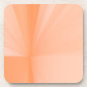 Minimalistische, elegante stralen van perzikkleur bier onderzetter (Voorkant)