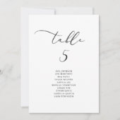 Minimalistische elegante Tafel Zitting Grafiek kaa Kaart (Voorkant)