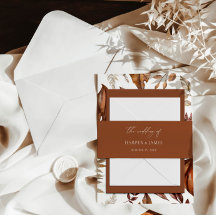 Minimalistische Elegante Terracotta Bruiloft