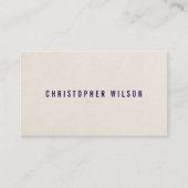 Minimalistische elegante textuur Beige Blue Consul Visitekaartje (Voorkant)