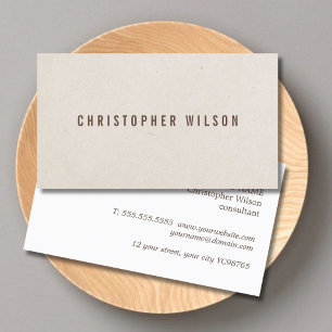 Minimalistische elegante textuur Beige Brown Consu Visitekaartje