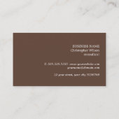 Minimalistische elegante textuur Beige Brown Consu Visitekaartje (Achterkant)