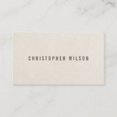 Minimalistische elegante textuur Beige Brown Consu Visitekaartje (Voorkant)