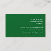 Minimalistische elegante textuur Beige Green Consu Visitekaartje (Achterkant)