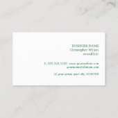 Minimalistische elegante textuur Beige Green Consu Visitekaartje (Achterkant)