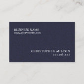 Minimalistische Elegante Textuur Blauw Wit Consult Visitekaartje (Voorkant)