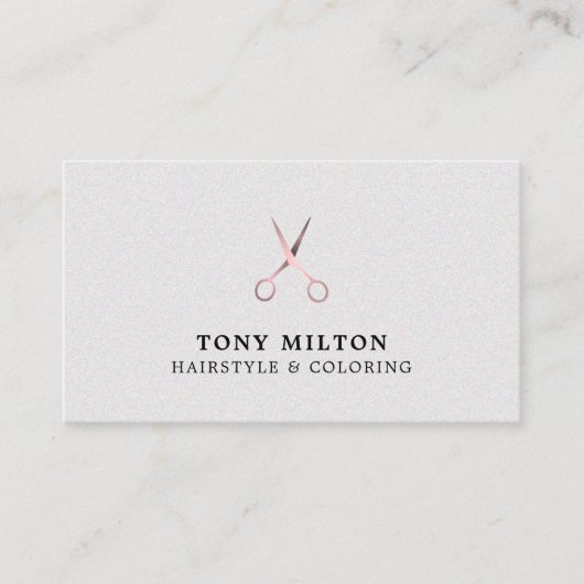 Minimalistische Elegante Textuur Faux Gold HairSal Visitekaartje (Voorkant)