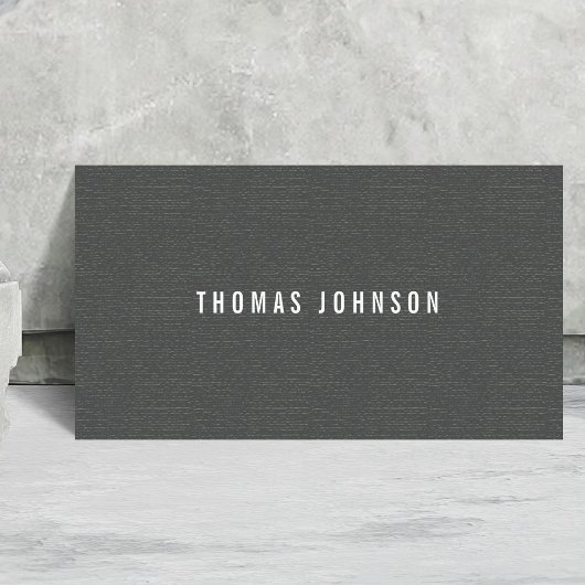 Minimalistische Elegante Textuur Grijs Wit Consult Visitekaartje