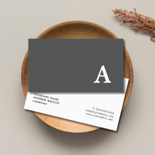 Minimalistische Elegante Textuur Grijze Consultant Visitekaartje