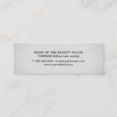 Minimalistische elegante textuur lichtgrijze haars mini visitekaartje (Achterkant)