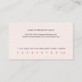 Minimalistische Elegante Textuur Lichtroze Rode Sc Klantenkaartje (Achterkant)