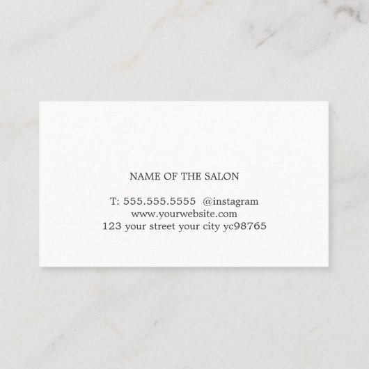 Minimalistische elegante textuur pastel schoonheid visitekaartje (Achterkant)