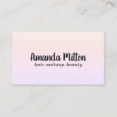 Minimalistische elegante textuur pastel schoonheid visitekaartje (Voorkant)
